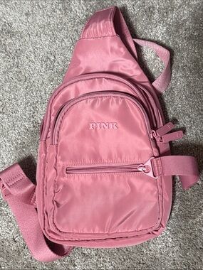 PINK Victoria's Secret Pink Satin Sling Backpack